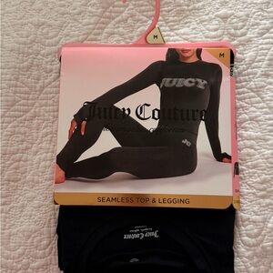 Juicy Couture Black Seamless Top & Legging Set